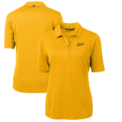 Women's Cutter & Buck Gold George Mason Patriots Team Virtue Eco Pique Recycled Polo