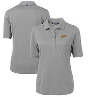 Women's Cutter & Buck Gray George Mason Patriots Team Virtue Eco Pique Recycled Polo