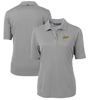 Women's Cutter & Buck Gray George Mason Patriots Team Virtue Eco Pique Recycled Polo