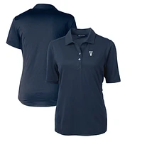 Women's Cutter & Buck Navy Villanova Wildcats Team Virtue Eco Pique Recycled Polo