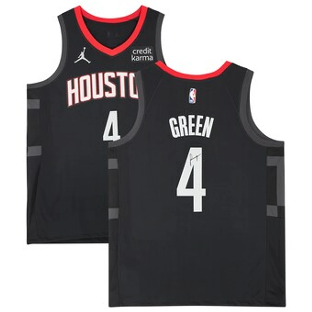 Jalen Green Black Houston Rockets Autographed Jordan Brand 2021-22 Statement Edition Swingman Jersey