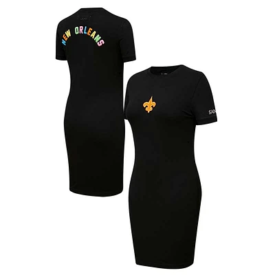 Women's Pro Standard Black New Orleans Saints Neon Bodycon Dress