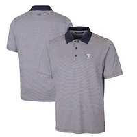 Men's Cutter & Buck Navy Houston Oilers Throwback Logo Big Tall Forge Tonal Stripe Stretch Polo