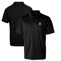 Men's Cutter & Buck Black New England Patriots Throwback Logo Big Tall Prospect Textured Stretch Polo