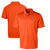 Men's Cutter & Buck Orange Cleveland Browns Throwback Logo Big Tall Prospect Textured Stretch Polo