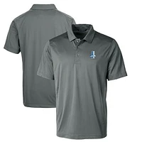 Men's Cutter & Buck Steel Detroit Lions Throwback Logo Big Tall Prospect Textured Stretch Polo
