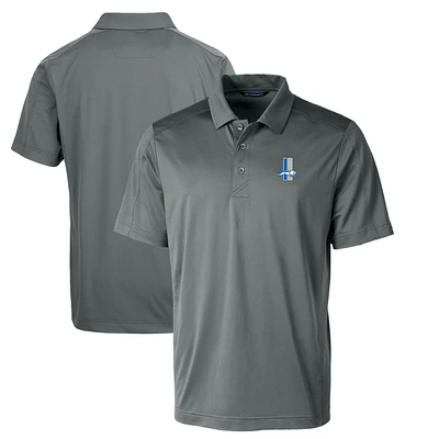 Men's Cutter & Buck Steel Detroit Lions Throwback Logo Big Tall Prospect Textured Stretch Polo