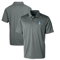 Men's Cutter & Buck Steel Detroit Lions Throwback Logo Big Tall Prospect Textured Stretch Polo