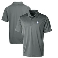 Men's Cutter & Buck Steel Houston Oilers Throwback Logo Big Tall Prospect Textured Stretch Polo