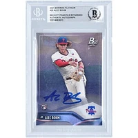Alec Bohm Philadelphia Phillies Autographed 2021 Bowman Platinum #20 Beckett Fanatics Witnessed Authenticated Rookie Card