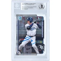 Jake Cronenworth Tampa Bay Rays Autographed 2015 Bowman Draft Chrome #197 Beckett Fanatics Witnessed Authenticated Card
