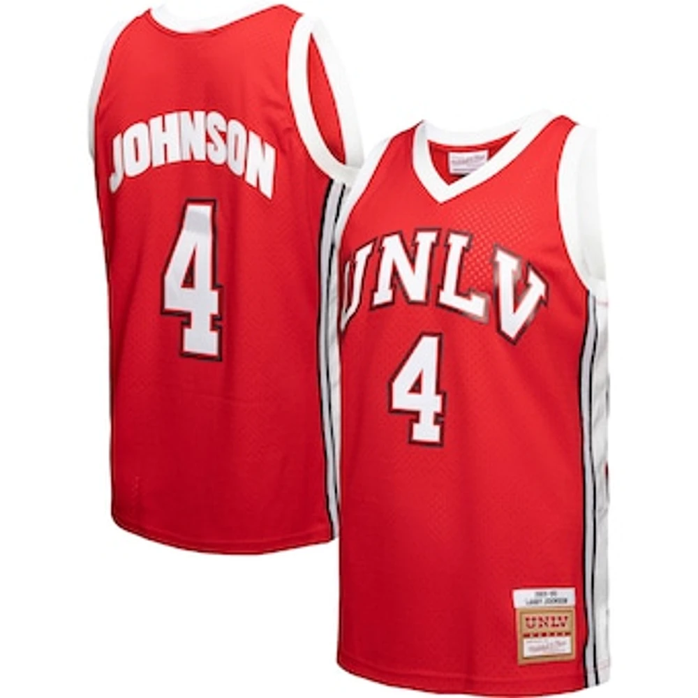 Men's Mitchell & Ness Larry Johnson Red UNLV Rebels 1989/90 Player Swingman Jersey