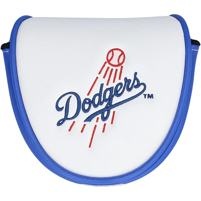 White Los Angeles Dodgers Logo Track Mallet Putter Cover