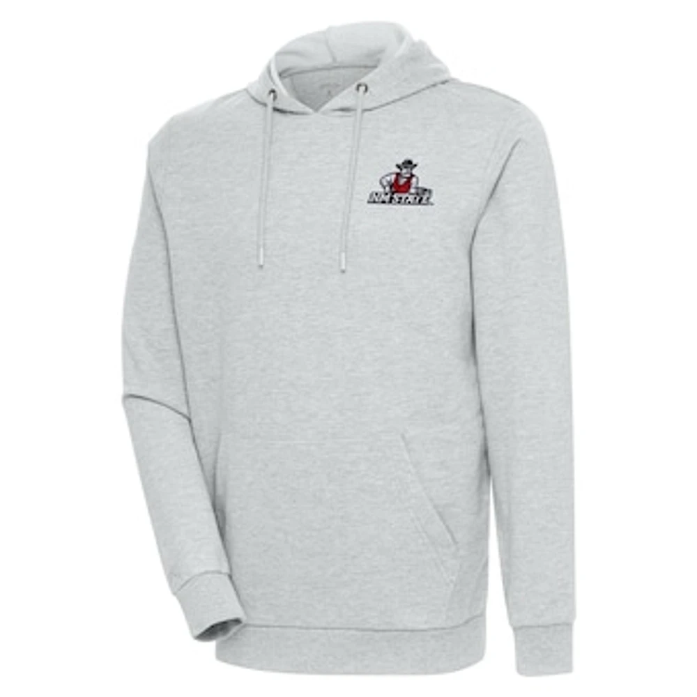 Men's Antigua Heather Gray New Mexico State Aggies Action Pullover Hoodie