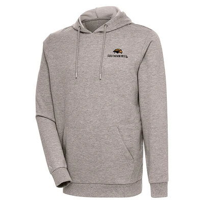 Men's Antigua Oatmeal Southern Miss Golden Eagles Action Pullover Hoodie