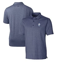Men's Cutter & Buck Blue Houston Oilers Throwback Logo Forge Heathered Stretch Polo