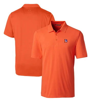 Men's Cutter & Buck Orange Denver Broncos Throwback Logo Forge Stretch Polo