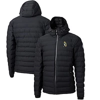 Men's Cutter & Buck Black Green Bay Packers Throwback Logo Mission Ridge Repreve Eco Insulated Puffer Full-Zip Jacket