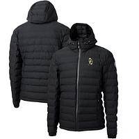 Men's Cutter & Buck Black Green Bay Packers Throwback Logo Mission Ridge Repreve Eco Insulated Puffer Full-Zip Jacket