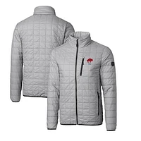 Men's Cutter & Buck Gray Buffalo Bills Throwback Logo Rainier PrimaLoft Eco Insulated Full-Zip Puffer Jacket