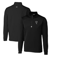 Men's Cutter & Buck Atlanta Falcons Throwback Logo Traverse Stretch Quarter-Zip Pullover Top