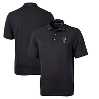 Men's Cutter & Buck Black Atlanta Falcons Throwback Logo Virtue Eco Pique Recycled Polo