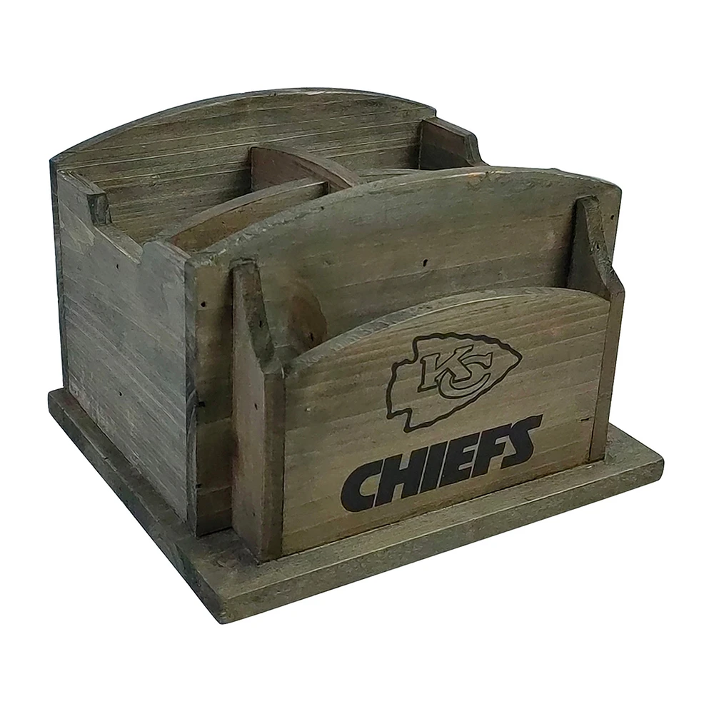 Imperial Kansas City Chiefs Rustic Desk Organizer