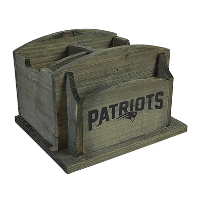Imperial New England Patriots Rustic Desk Organizer