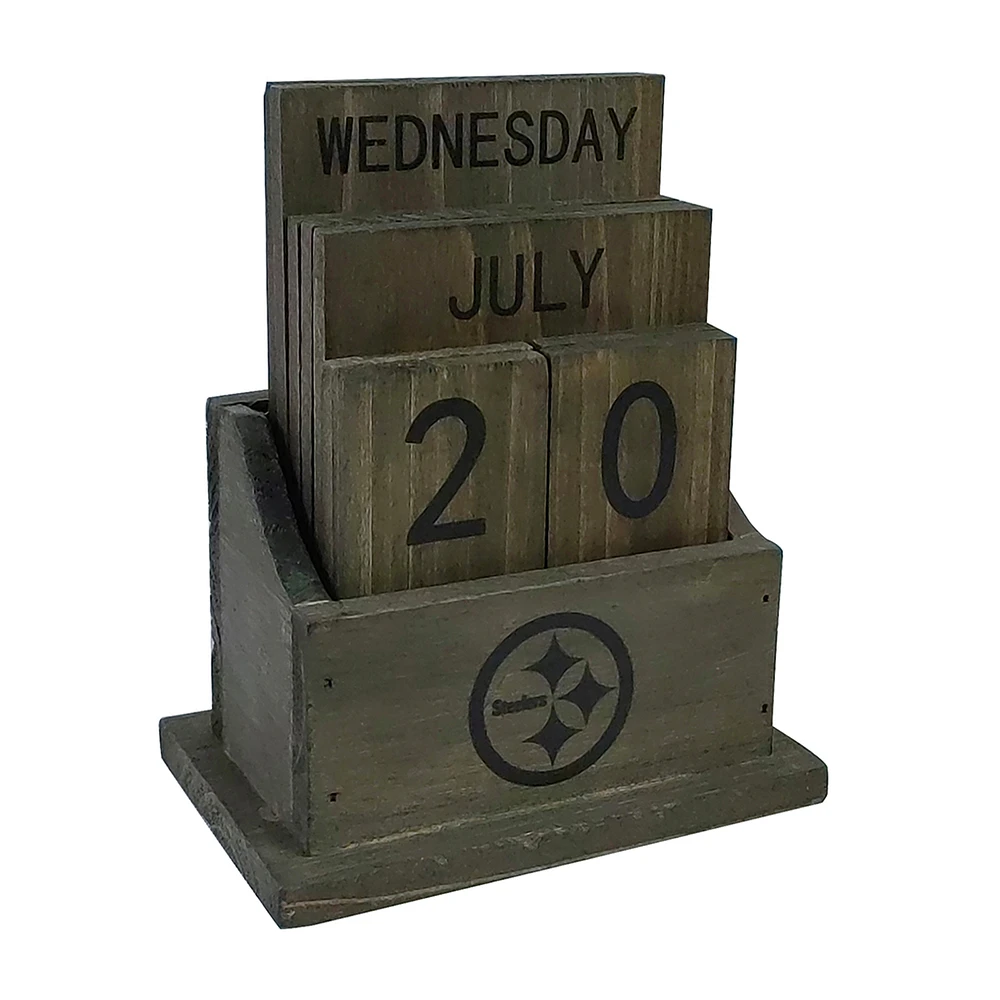 Imperial Pittsburgh Steelers Team Logo Wood Block Calendar