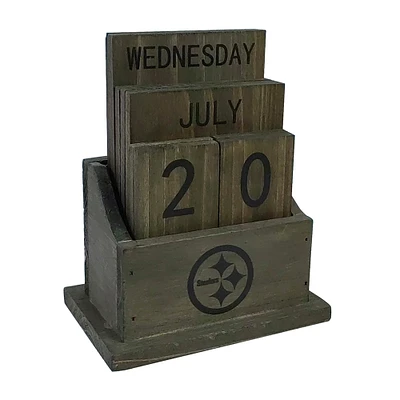 Imperial Pittsburgh Steelers Team Logo Wood Block Calendar