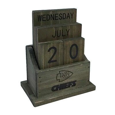 Imperial Kansas City Chiefs Team Logo Wood Block Calendar