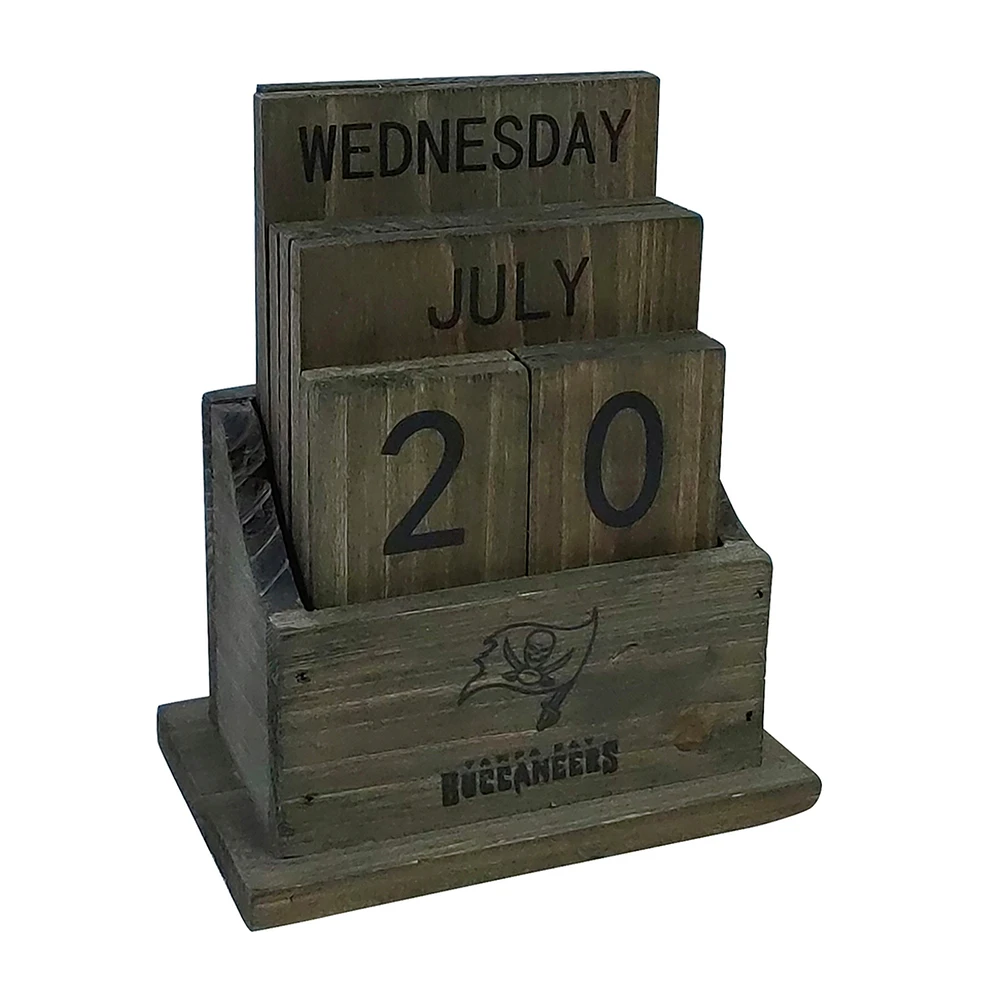 Imperial Tampa Bay Buccaneers Team Logo Wood Block Calendar