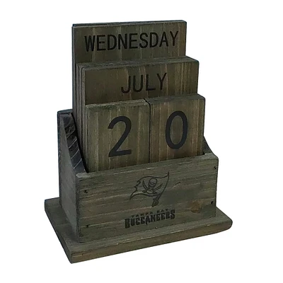 Imperial Tampa Bay Buccaneers Team Logo Wood Block Calendar