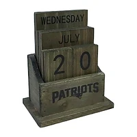 Imperial New England Patriots Team Logo Wood Block Calendar