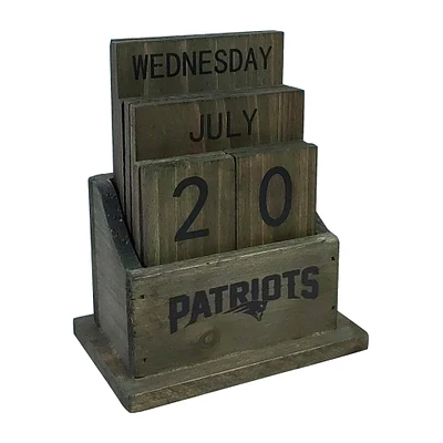 Imperial New England Patriots Team Logo Wood Block Calendar