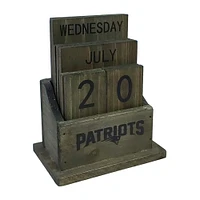 Imperial New England Patriots Team Logo Wood Block Calendar