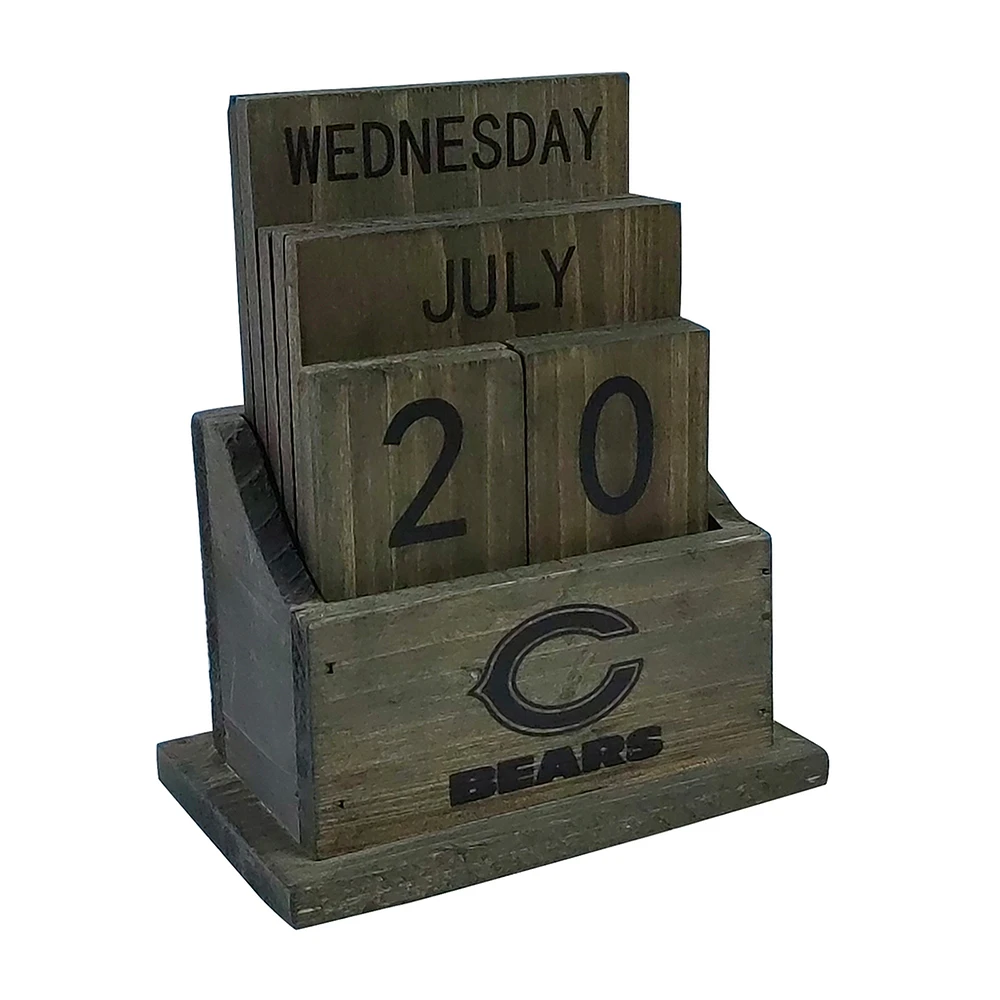 Imperial Chicago Bears Team Logo Wood Block Calendar