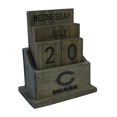 Imperial Chicago Bears Team Logo Wood Block Calendar