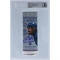 Auston Matthews Toronto Maple Leafs Autographed Ticket from February 18 2017 with "2017 Calder" Inscription - Beckett/Fanatics Graded 10