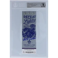 Auston Matthews Toronto Maple Leafs Autographed Ticket from March 7 2017 with "2017 Calder" Inscription - Beckett/Fanatics Graded 10