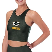 Women's Certo Charcoal Green Bay Packers High Neck Midi Bra