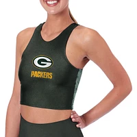 Women's Certo Charcoal Green Bay Packers High Neck Midi Bra
