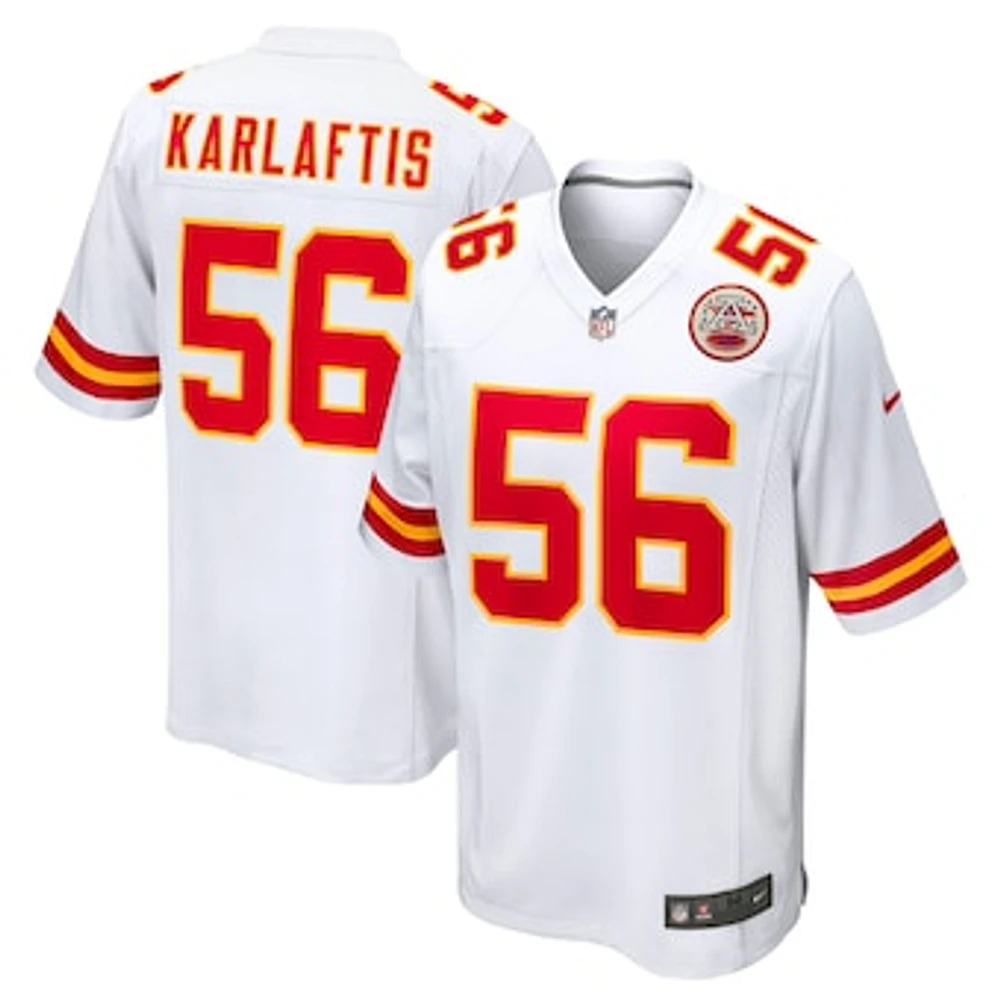 Men's Nike George Karlaftis White Kansas City Chiefs Away Game Player Jersey