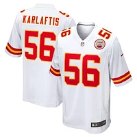 Men's Nike George Karlaftis White Kansas City Chiefs Away Game Player Jersey