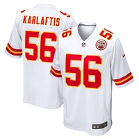 Men's Nike George Karlaftis White Kansas City Chiefs Away Game Player Jersey