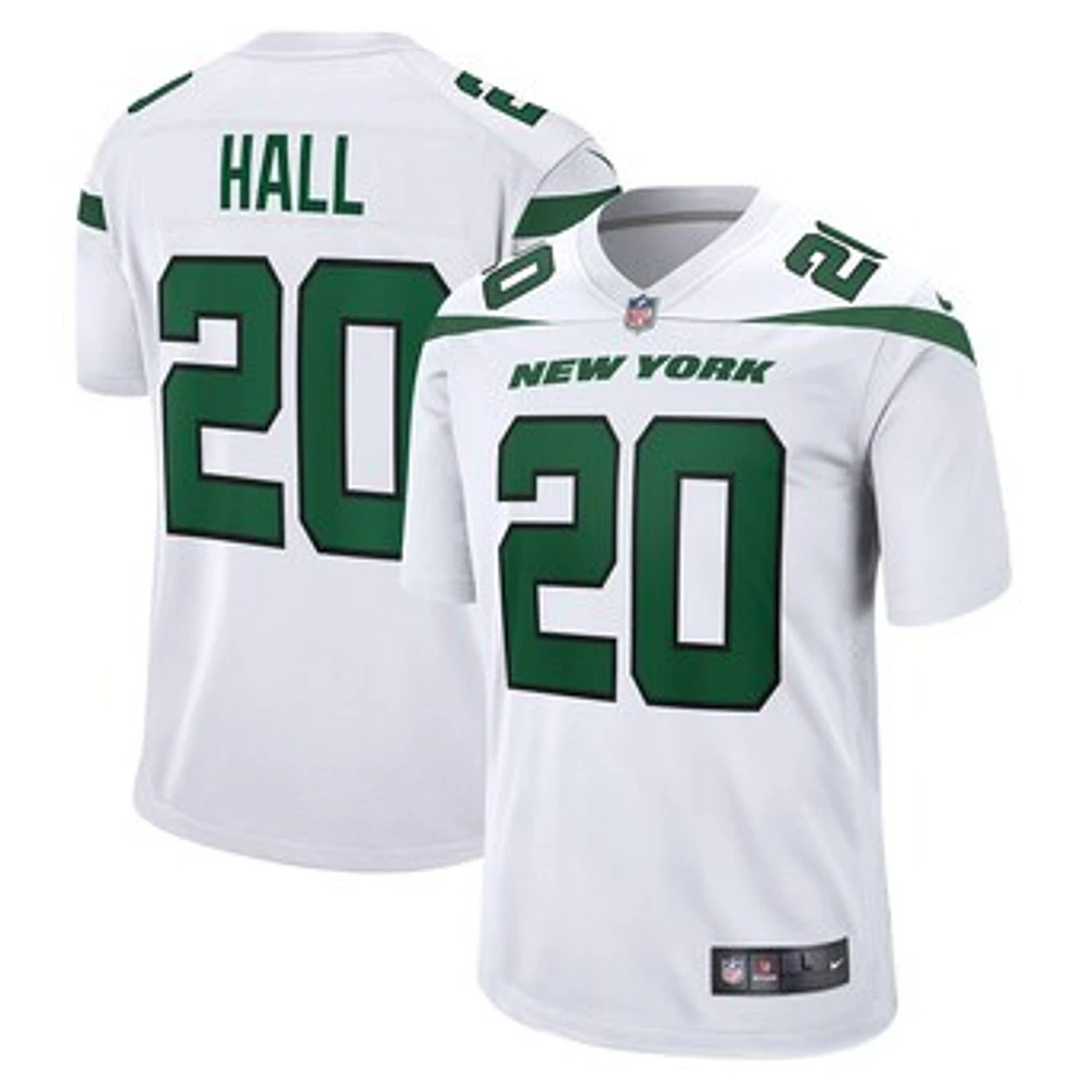 Men's Nike Breece Hall White New York Jets Away Game Player Jersey