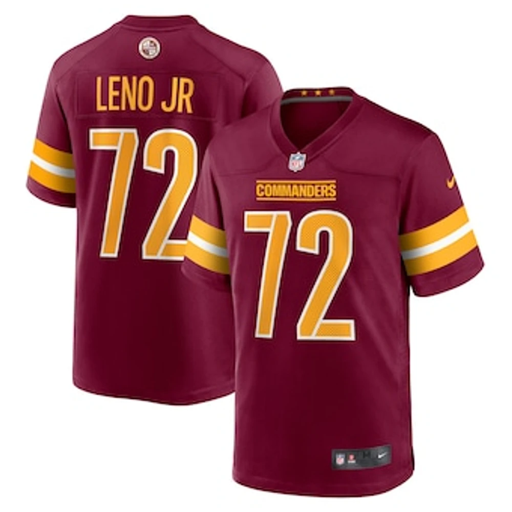 Men's Nike Charles Leno Jr. Burgundy Washington Commanders Home Game Player Jersey