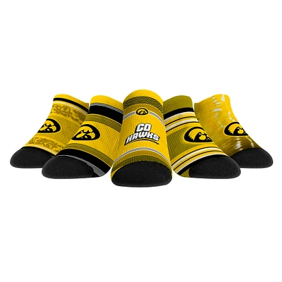 Unisex Rock Em Socks Iowa Hawkeyes Super Fan Five-Pack Low-Cut Set