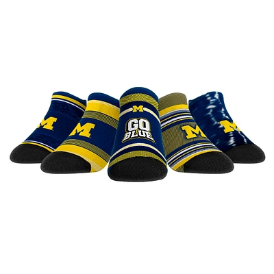 Unisex Rock Em Socks Michigan Wolverines Super Fan Five-Pack Low-Cut Set
