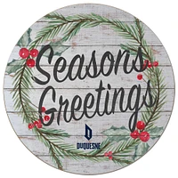 Duquesne Dukes 20'' x 20'' Season's Greetings Circle